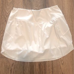 Athleta Run With It White Skort